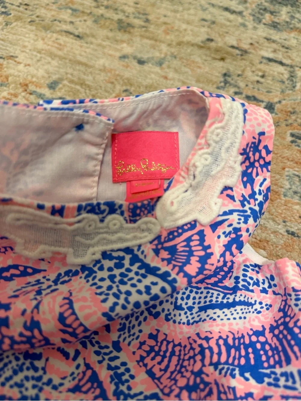 Lilly Pulitzer Pink and Blue Printed Two-Piece Baby Set